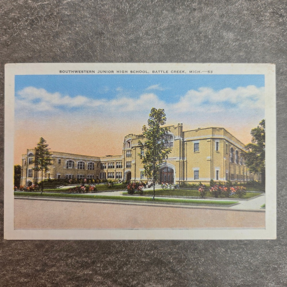 Southwestern Junior High School Battle Creek Michigan Vintage Postcard 53